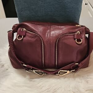 TED‎ BAKER RED WINE Leather Shoulder/CROSSBODY Bag. VERY GOOD CLEAN condition.